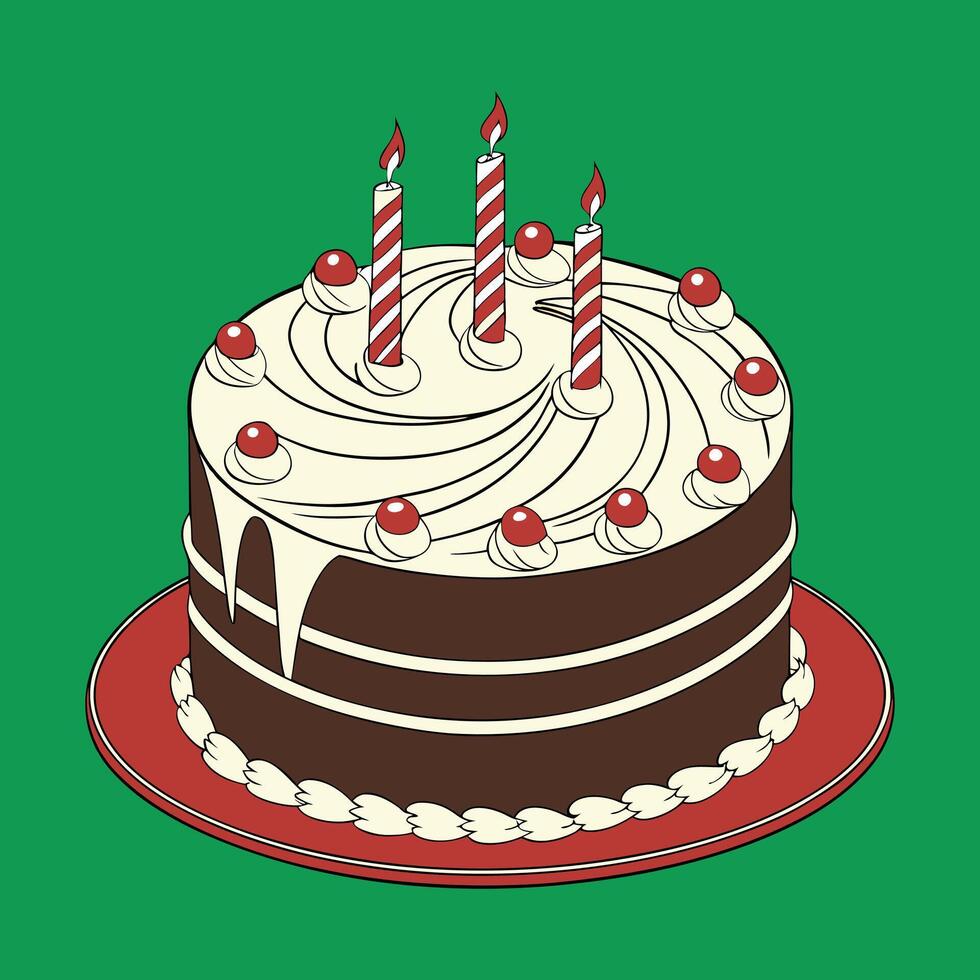 Happy Birthday Cake Moment vector