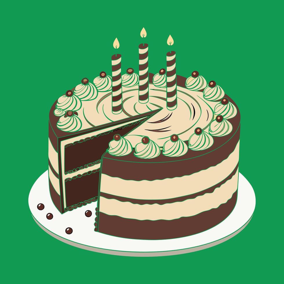 Homemade Birthday Cake Love vector
