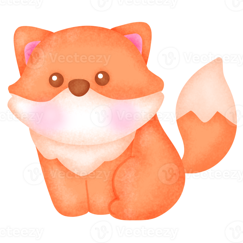 Cute Fox Illustration png