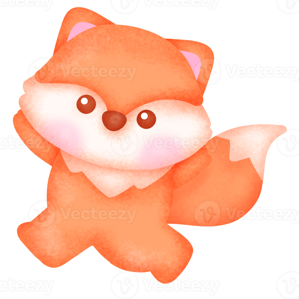 Illustration of a Cute Fox png