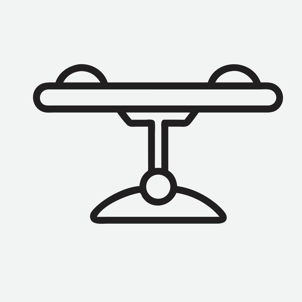 Elegant Chrome Table Icon in Modern Line Art Style vector
