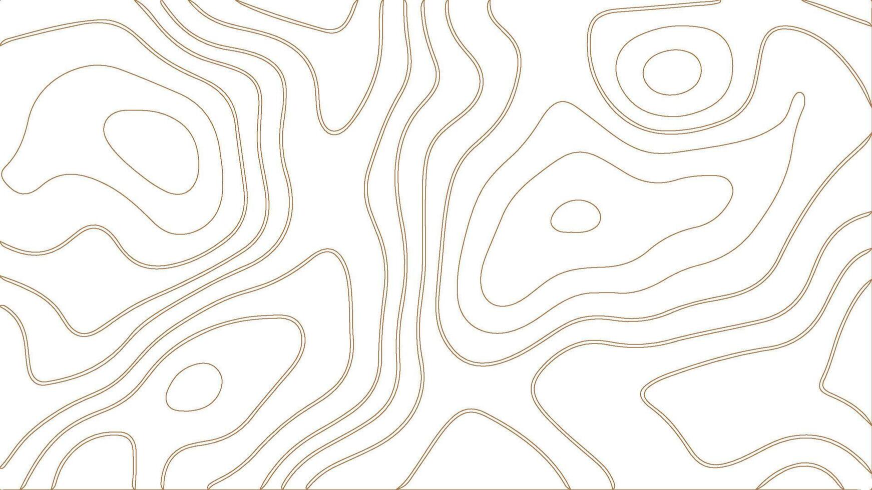 Minimal Topographic Map Lines in Beige. Abstract Terrain Contour Background Design vector
