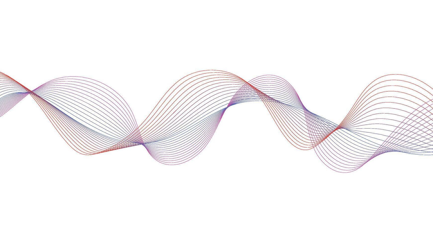 Abstract Wave Line Background. Smooth Gradient Flow Design vector