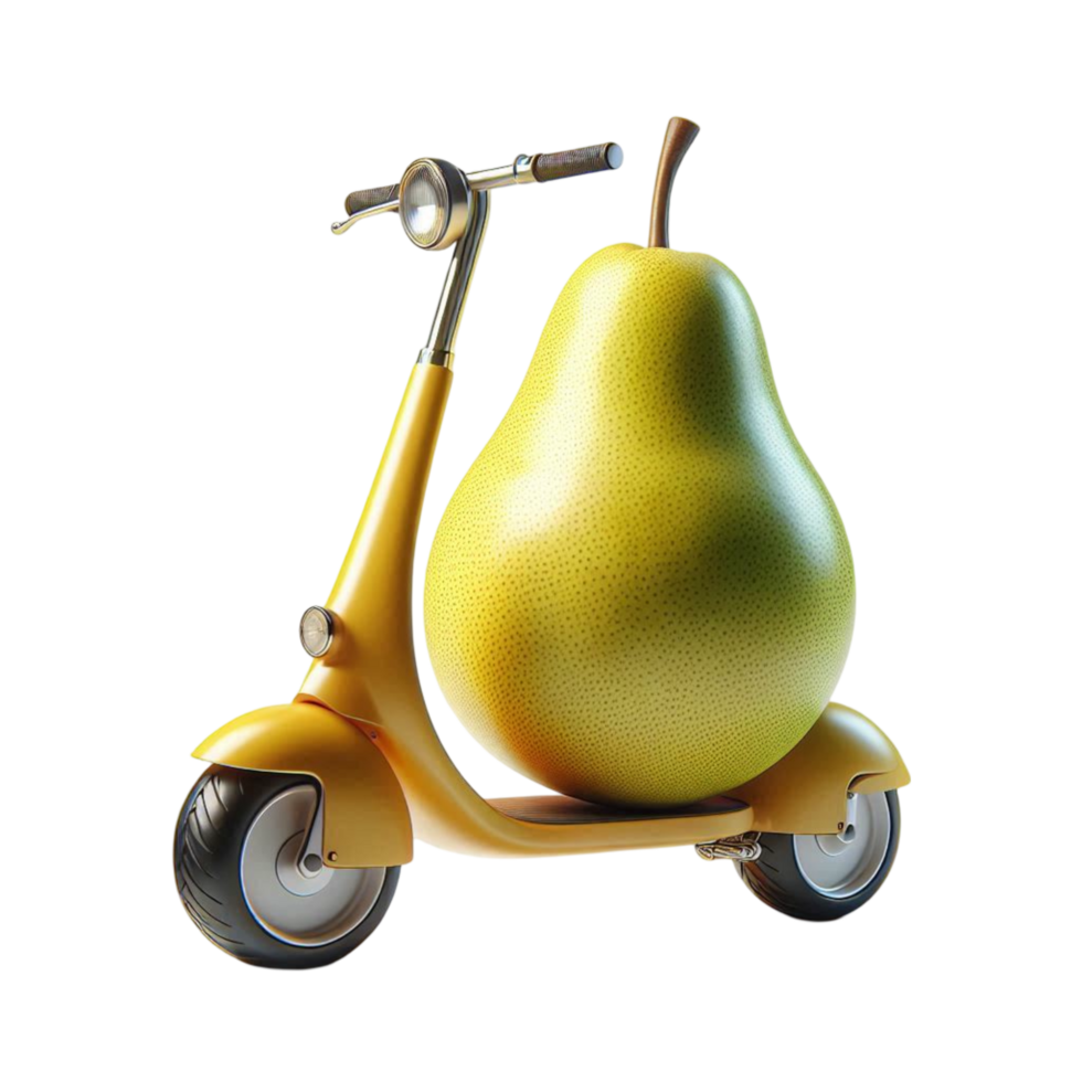 Yellow Pear Themed Scooter png