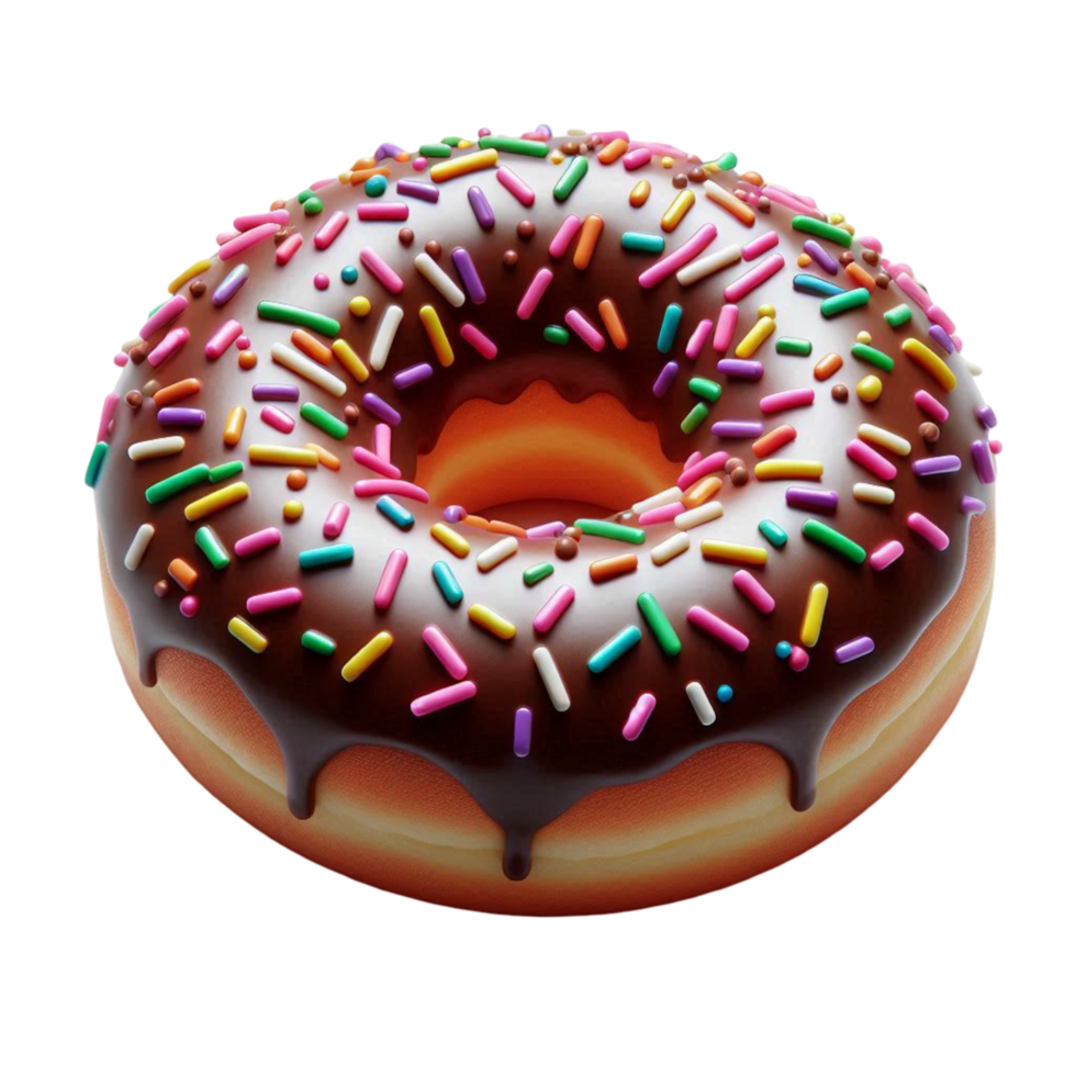 Chocolate Donut with Sprinkles png
