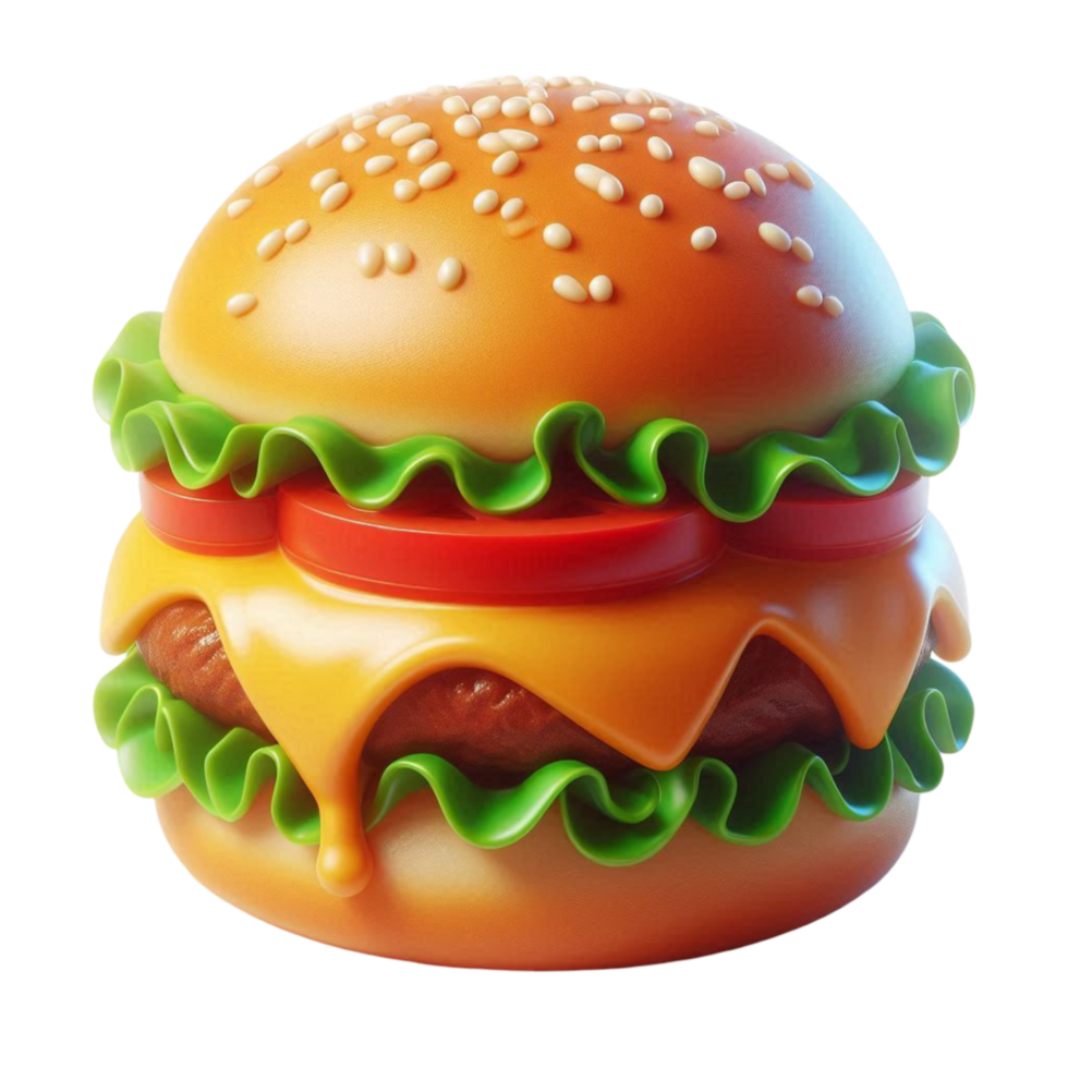 Classic Hamburger with Lettuce and Tomato png