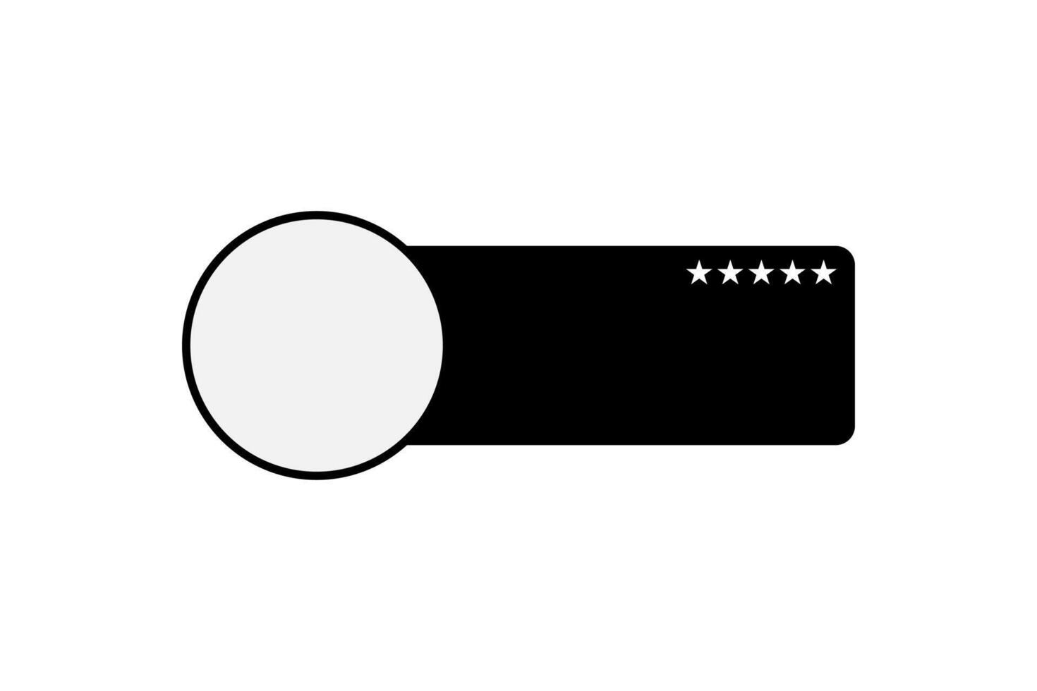 Clean Profile Icon with Rating Stars for testimonial vector