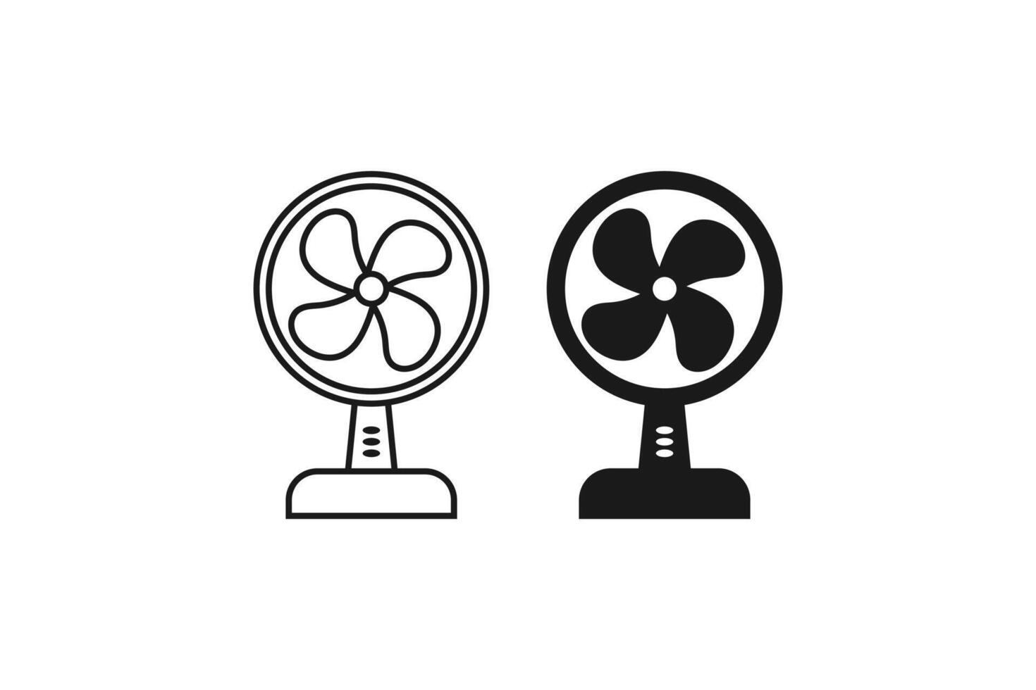 fan icon line and flat design vector