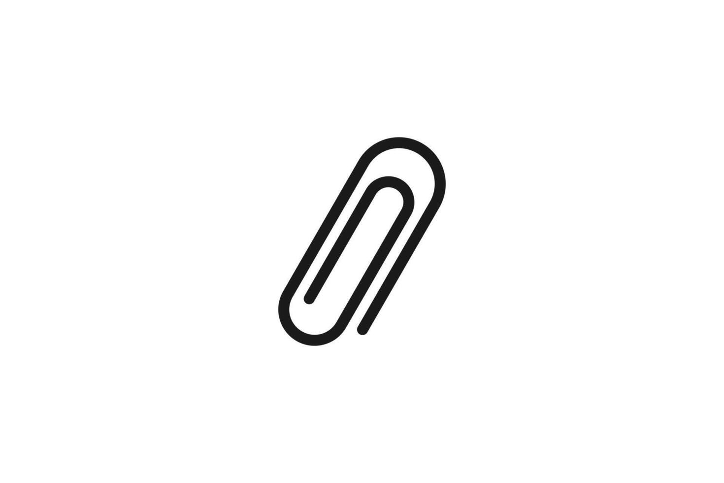 paperclip icon line design vector
