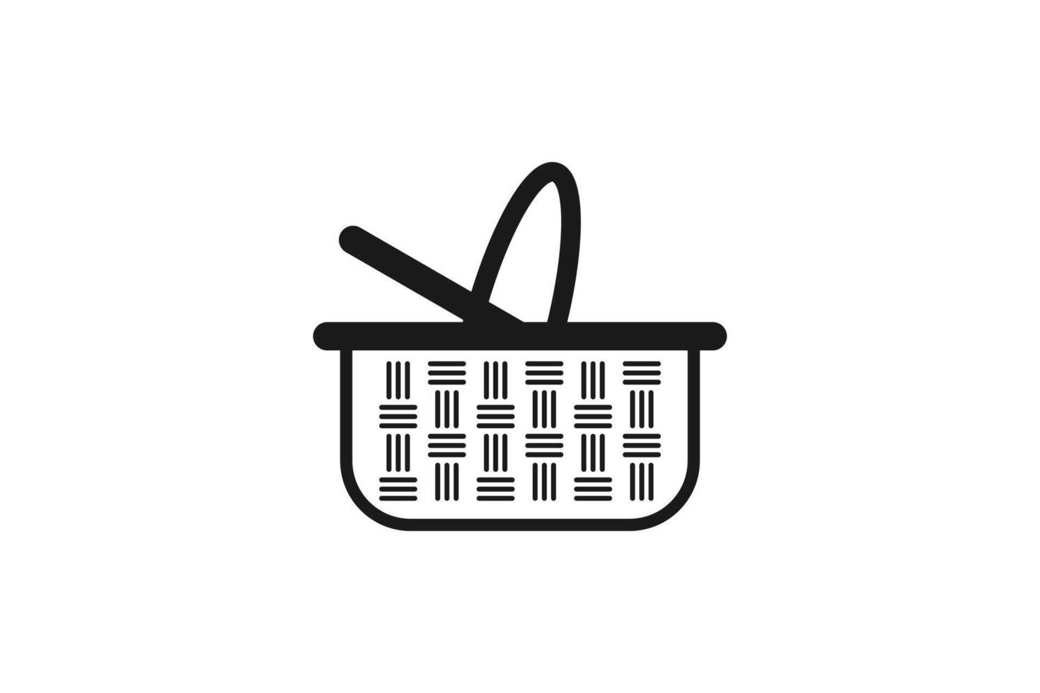 picnic basket icon line design vector