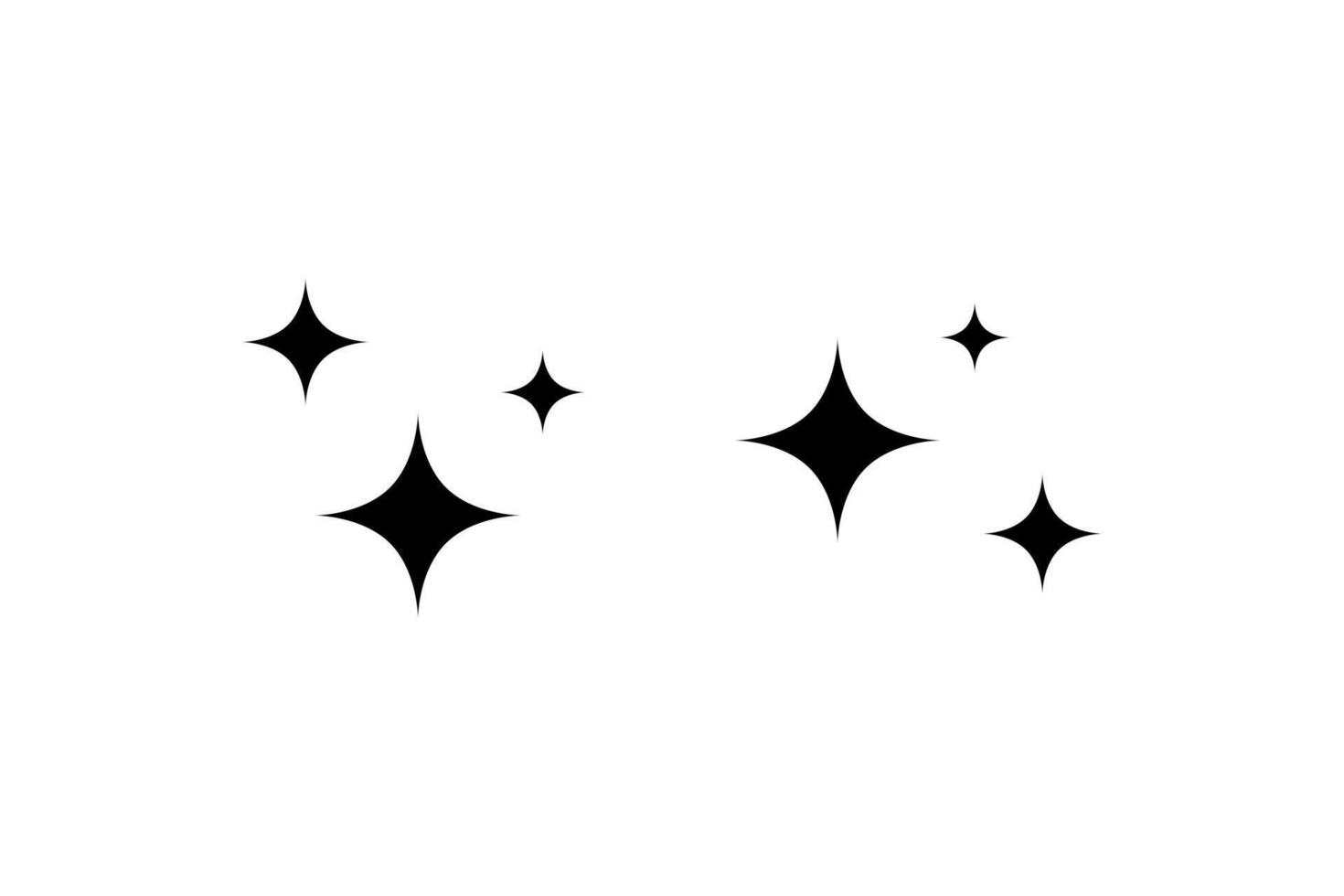 Sparkling Stars Illustration icon isolated vector