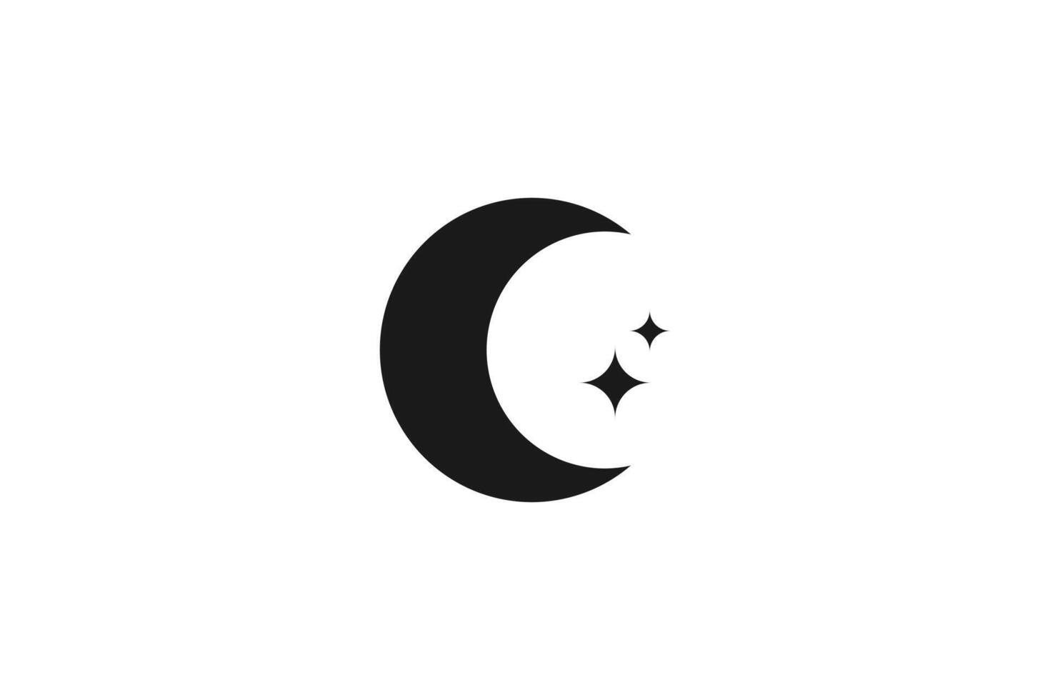 moon icon flat design vector