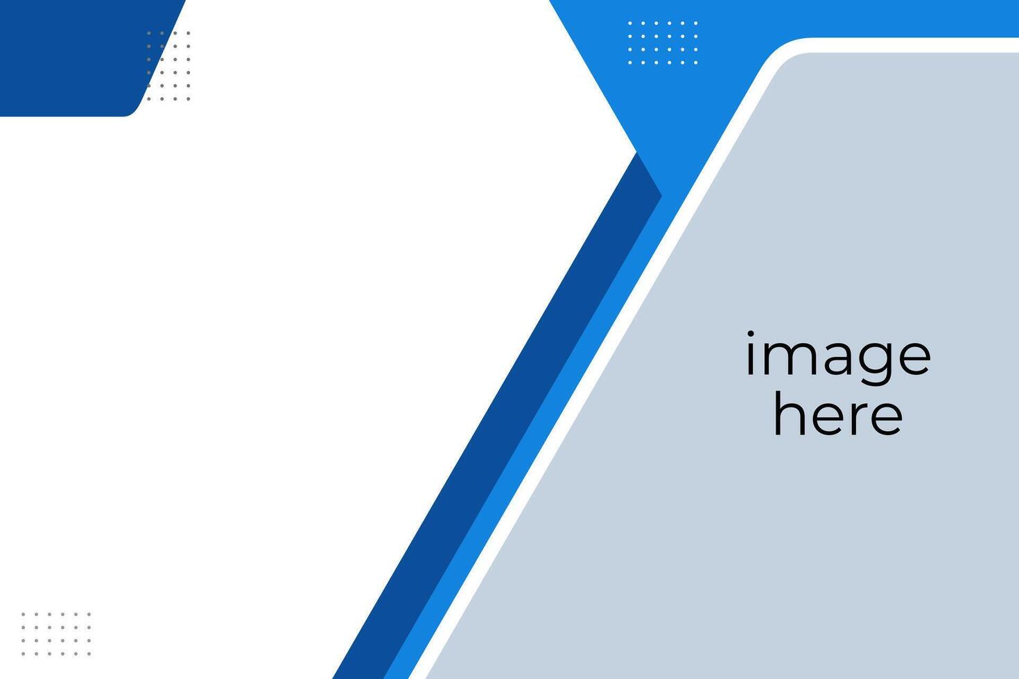 Modern Geometric Presentation Template in Blue and White vector