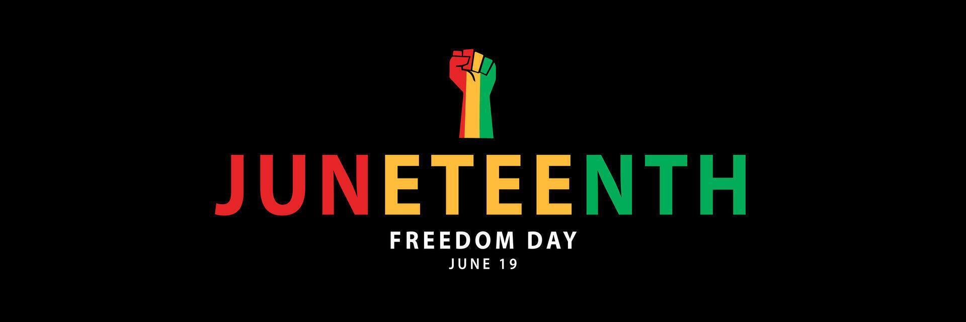 Juneteenth Freedom Day poster banner Juneteenth Emancipation Day background. African American Independence Day vector