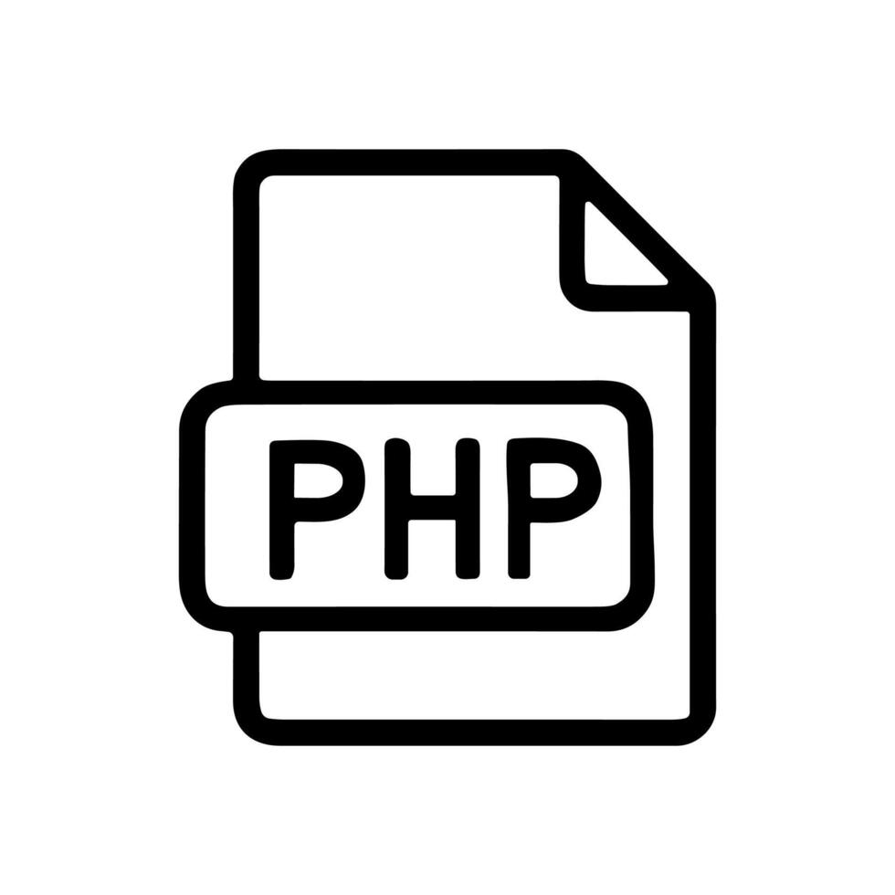 PHP file icon A software development symbol icon illustration element vector