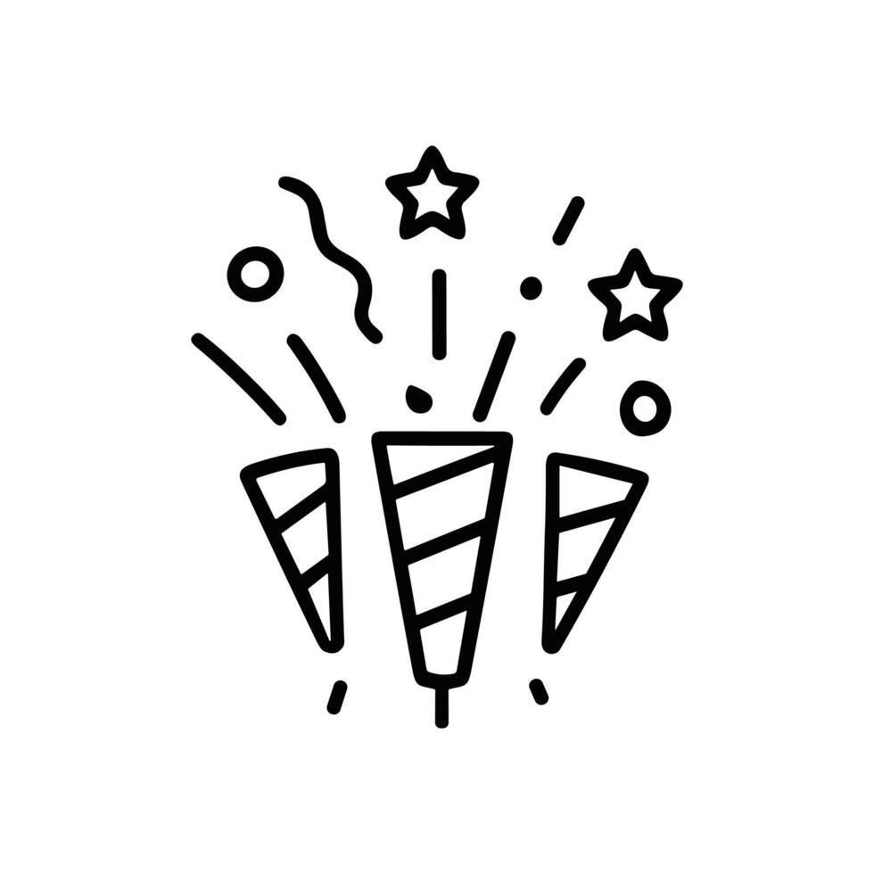 Festive celebration with star streamers illustration design element vector