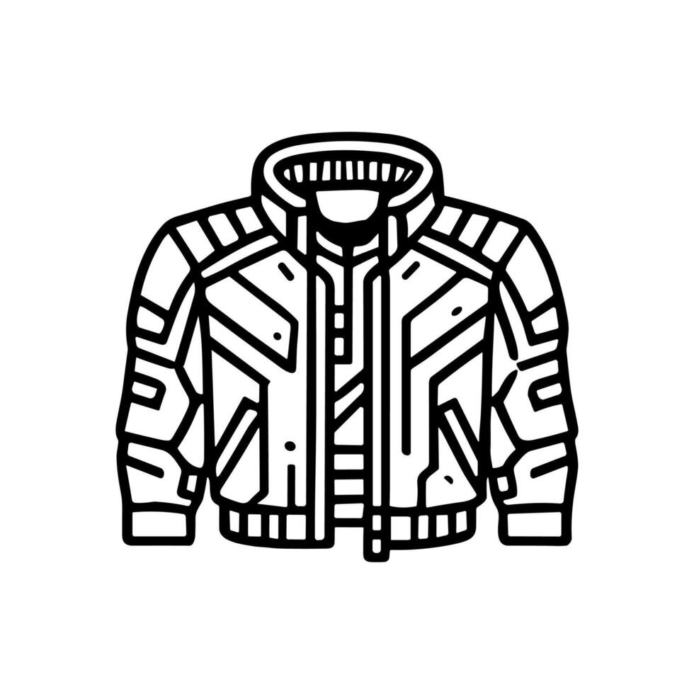 Futuristic Jacket Illustration Modern Design illustration design element vector