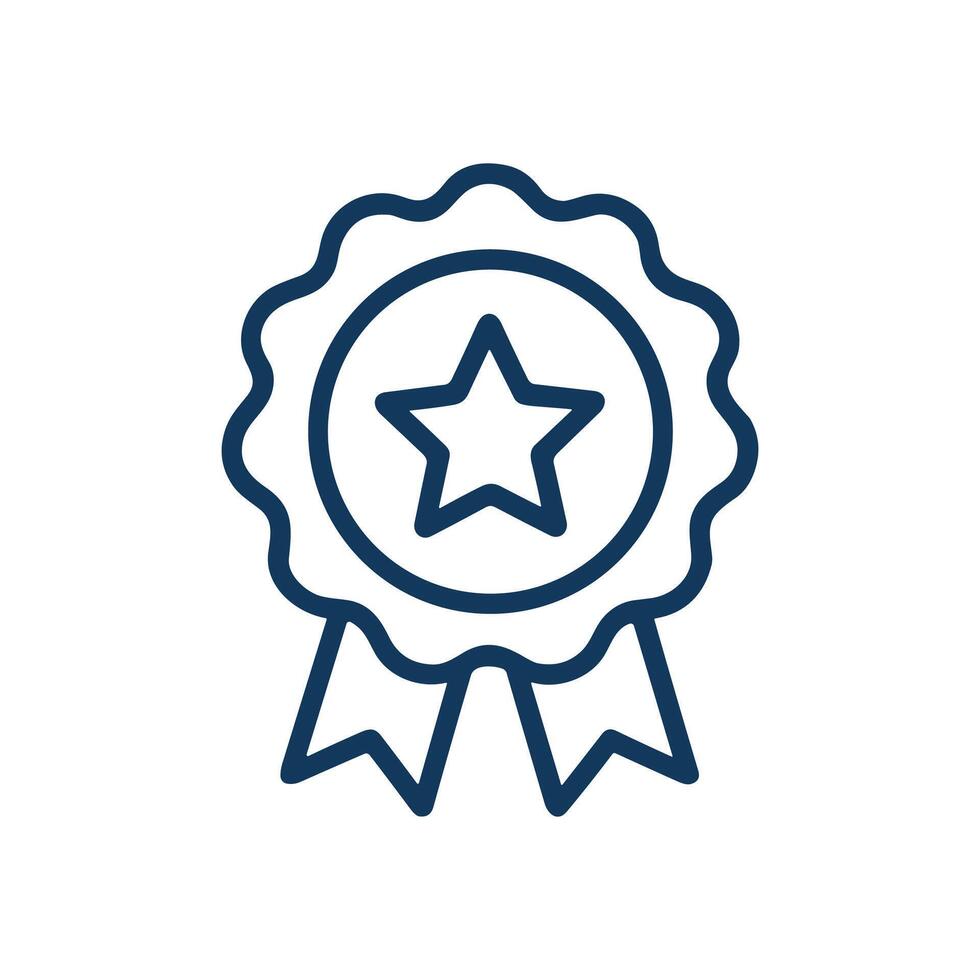 Starcentered award with ribbons illustration design element vector