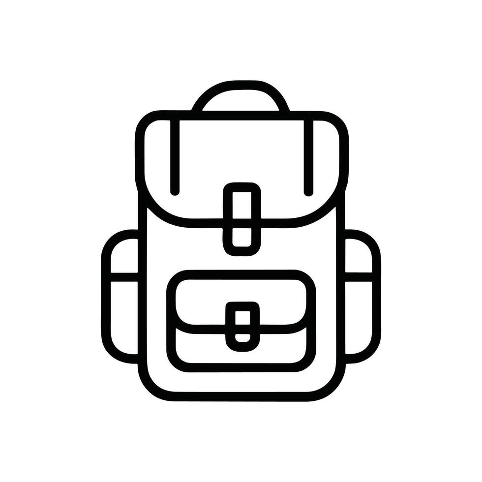 Backpack Outlined adventures await illustration design element vector