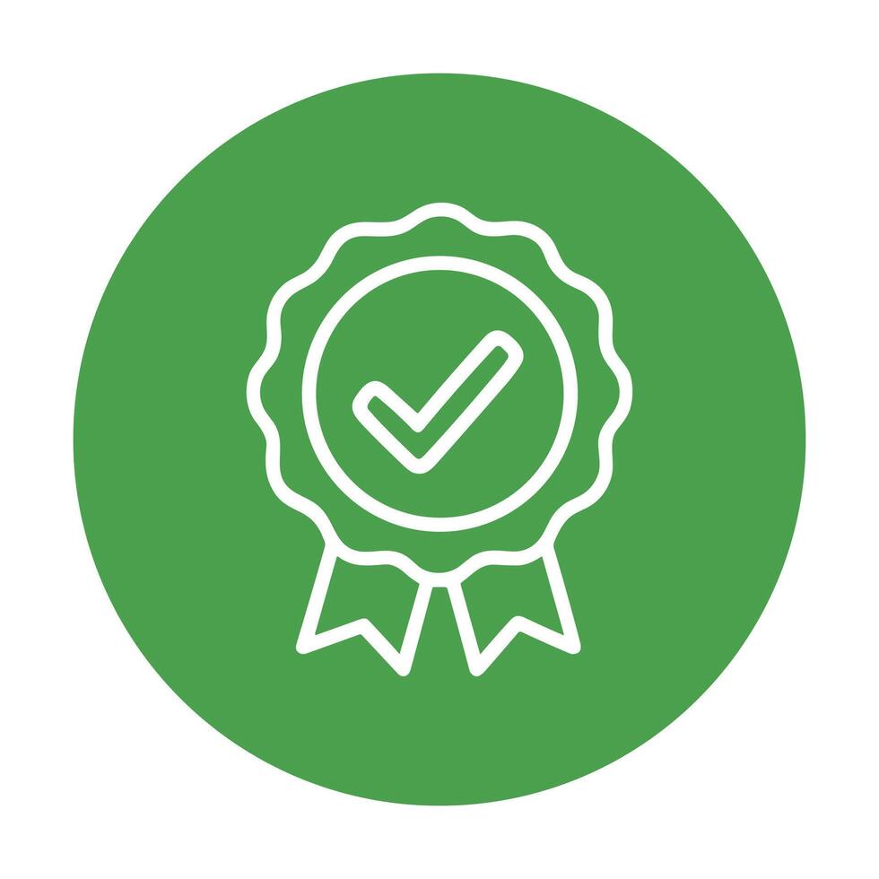 Guaranteed quality seal with ribbon icon illustration element vector