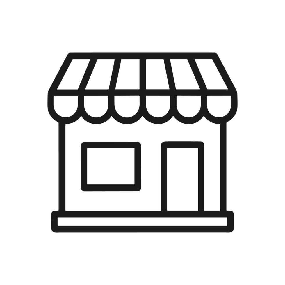 Shopfront icon A charming business storefront illustration design element vector