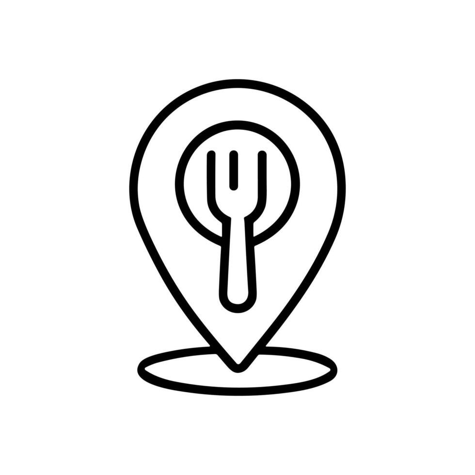 Food location marker icon illustration design element vector