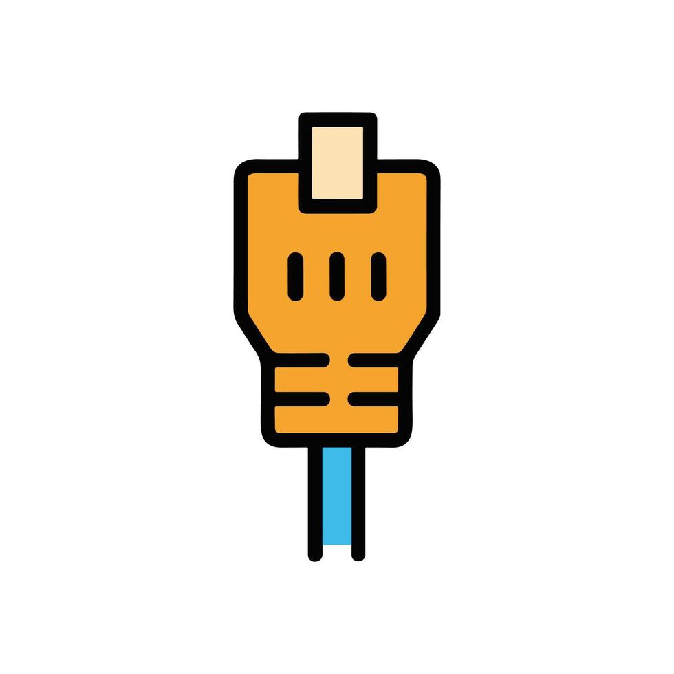 Internet cables vibrant connection icon illustration element vector