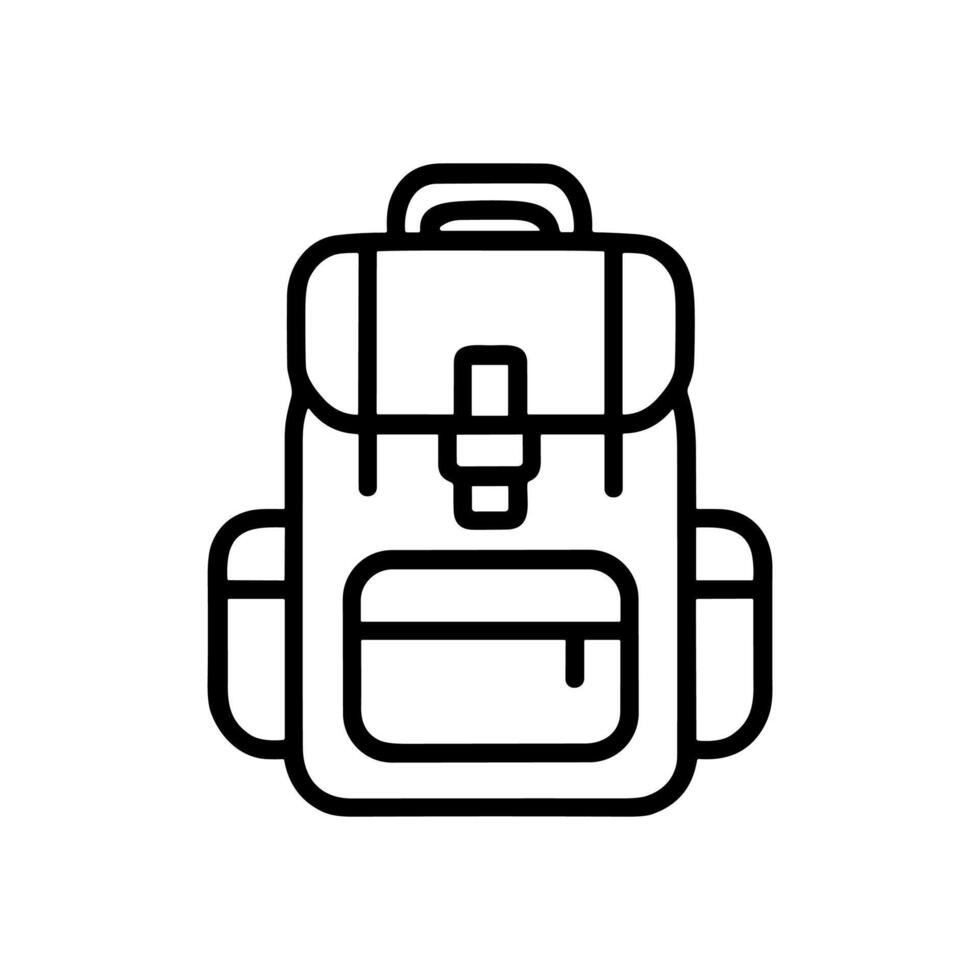 Bold backpack icon ready for adventure illustration design element vector