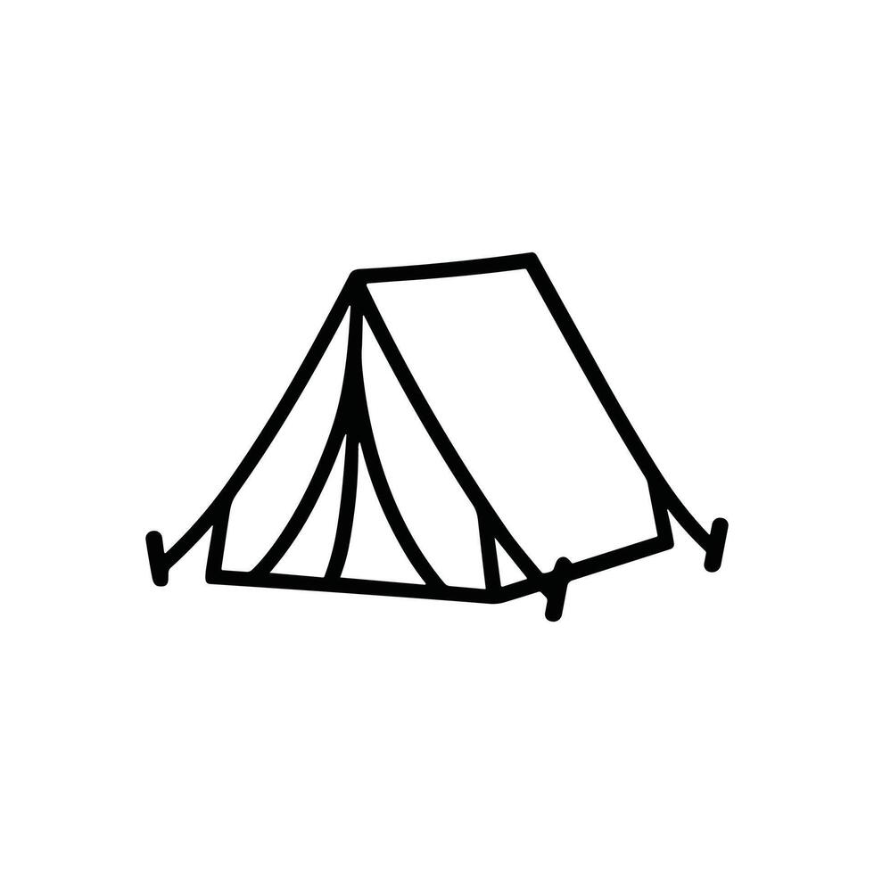 Simple tent for camping illustration design element vector
