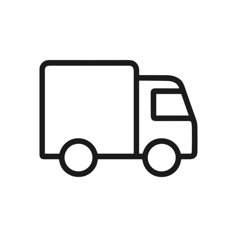 Delivery truck icon streamlined transport illustration design element vector