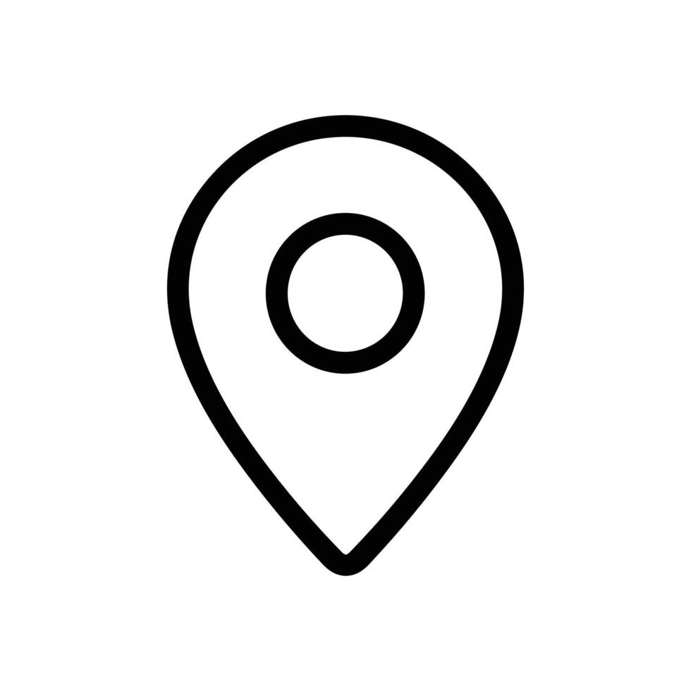 Location pin indicating a specific place illustration design element vector