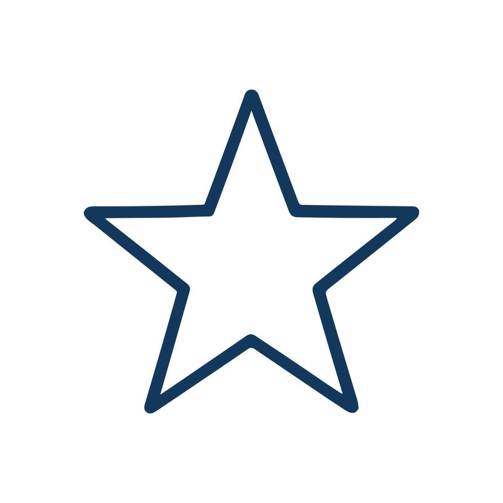 Boldly outlined star with soft edges illustration design element vector
