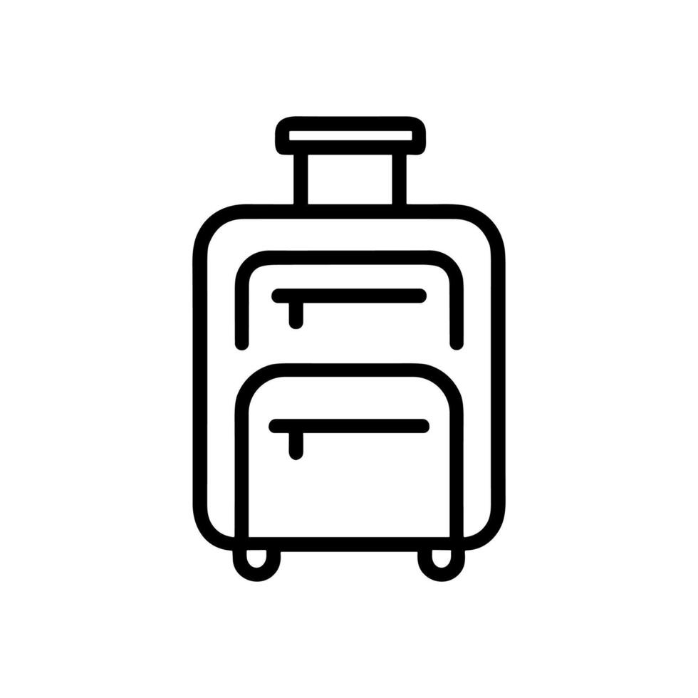 Wheeled suitcase evokes travel illustration design element vector