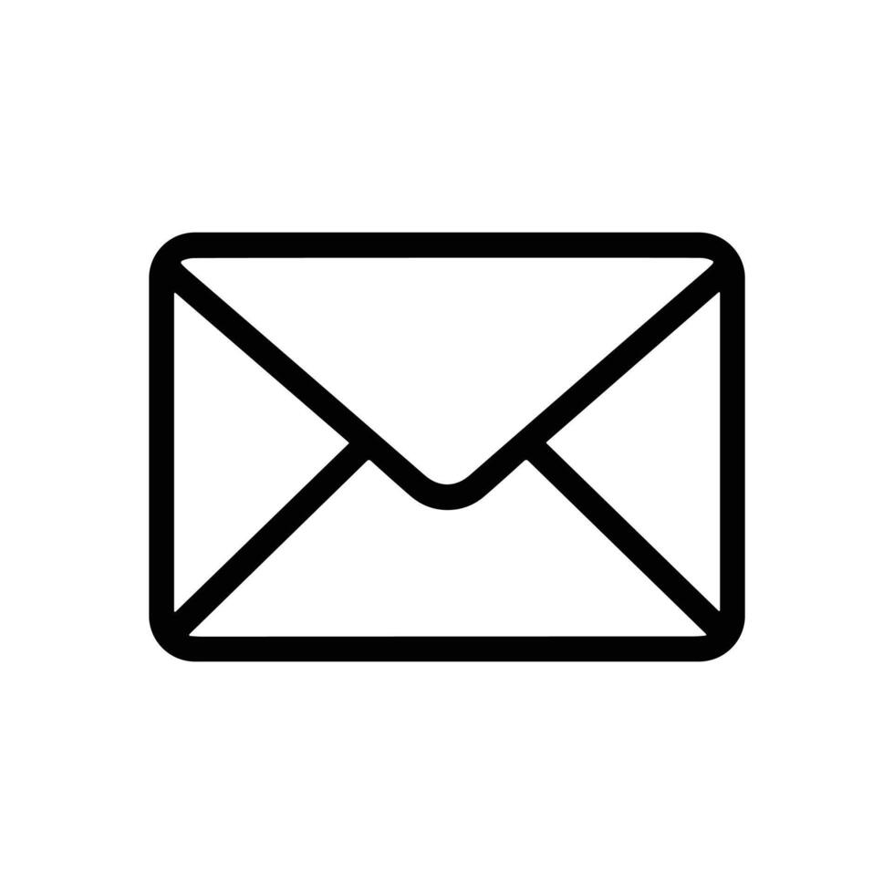 Stylized Mail Envelope Graphic Outline illustration design element vector