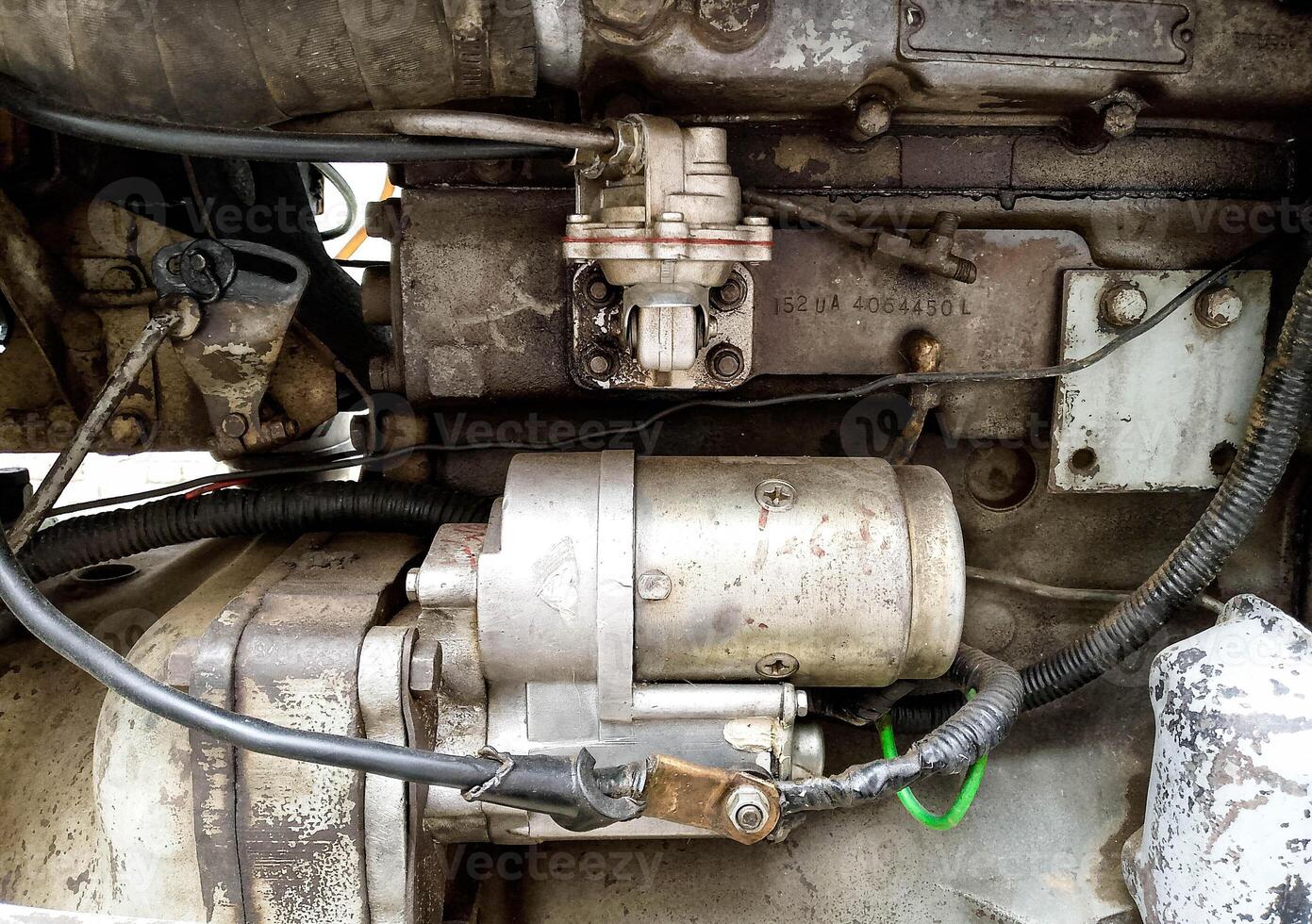 Rusty Old Engine Repairing photo