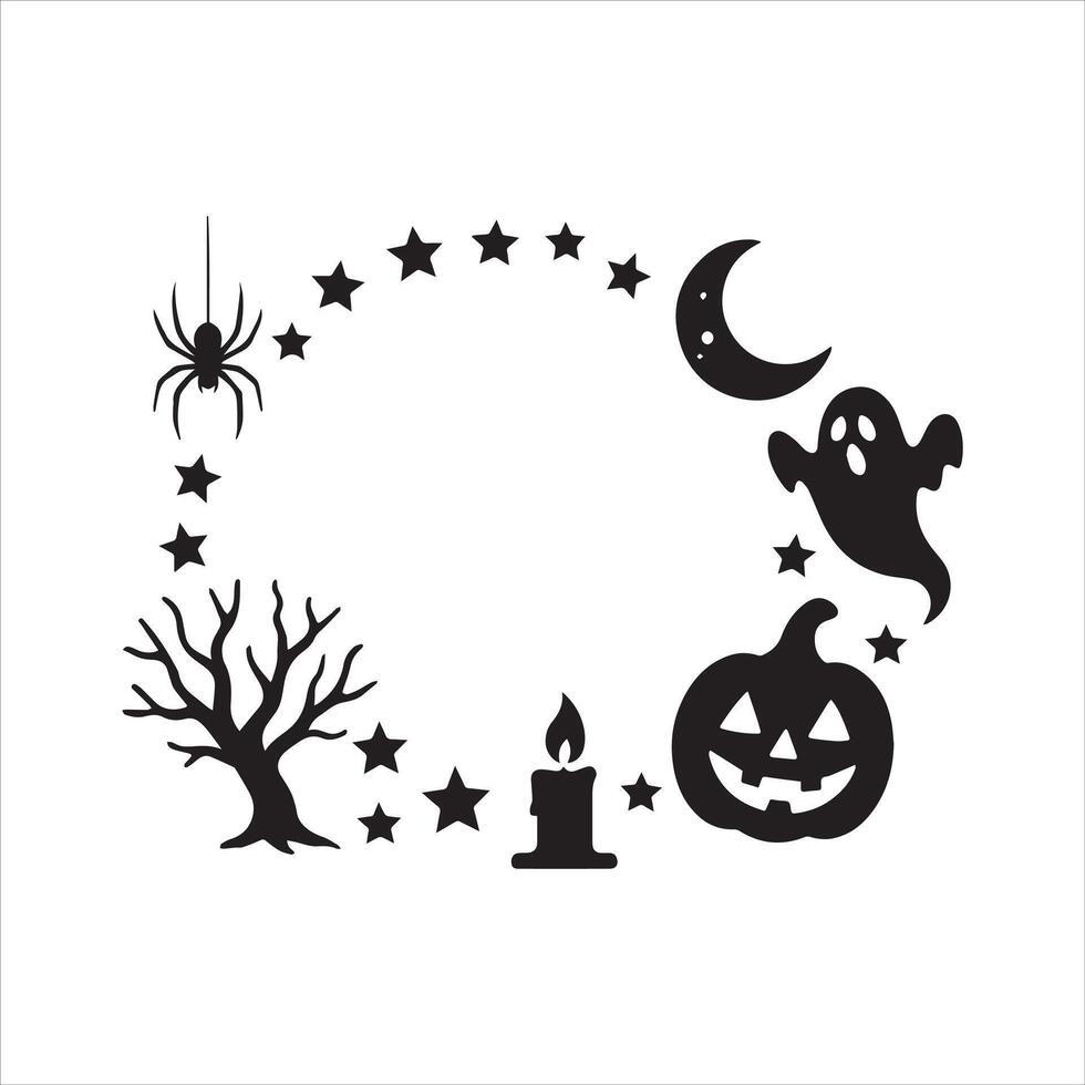 Spooky Haunted Frame vector