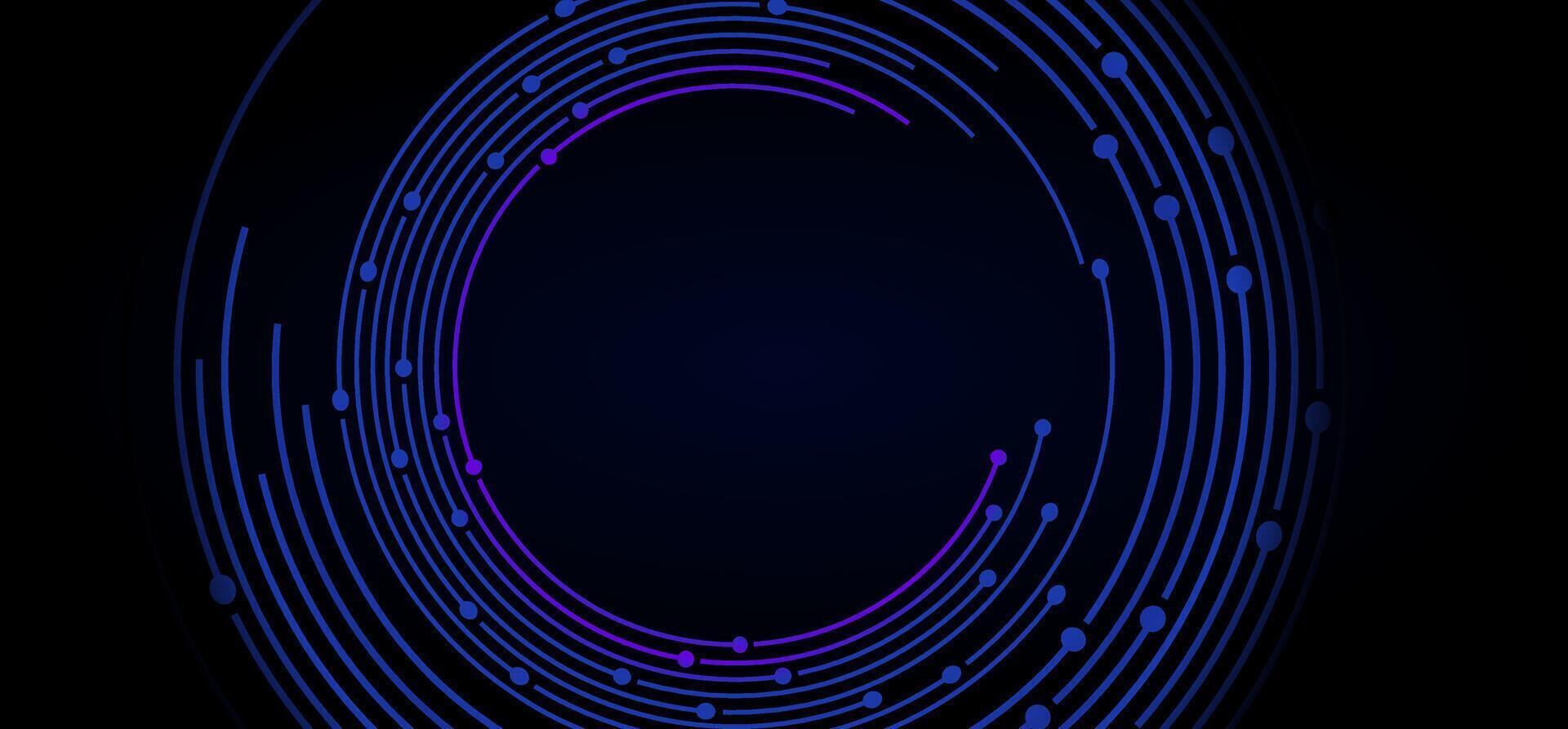 abstract Geometric glowing circles lines vector