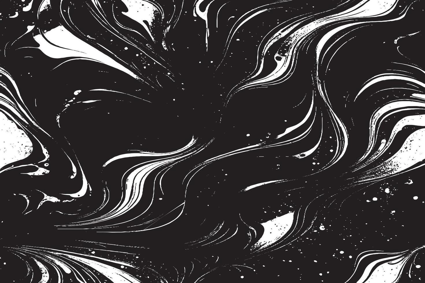 Elegant black and white marbled abstract art with flowing swirl ink textures. Perfect for home, office, or digital backgrounds. vector