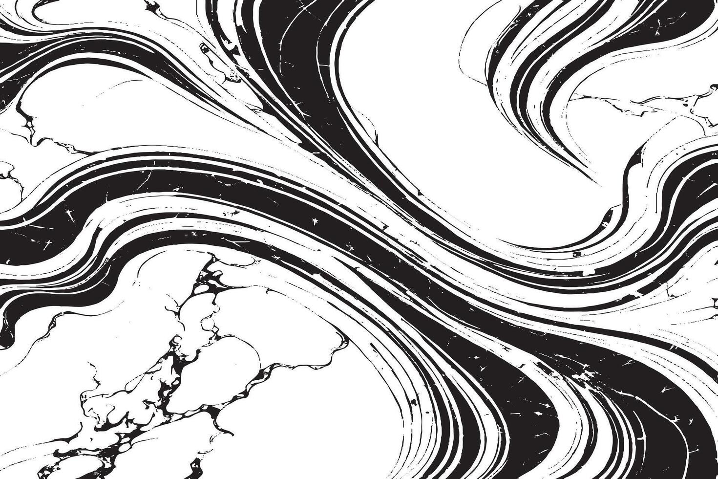 Elegant abstract black and white marble swirl texture. Perfect for modern art, backgrounds, prints, and decor. vector