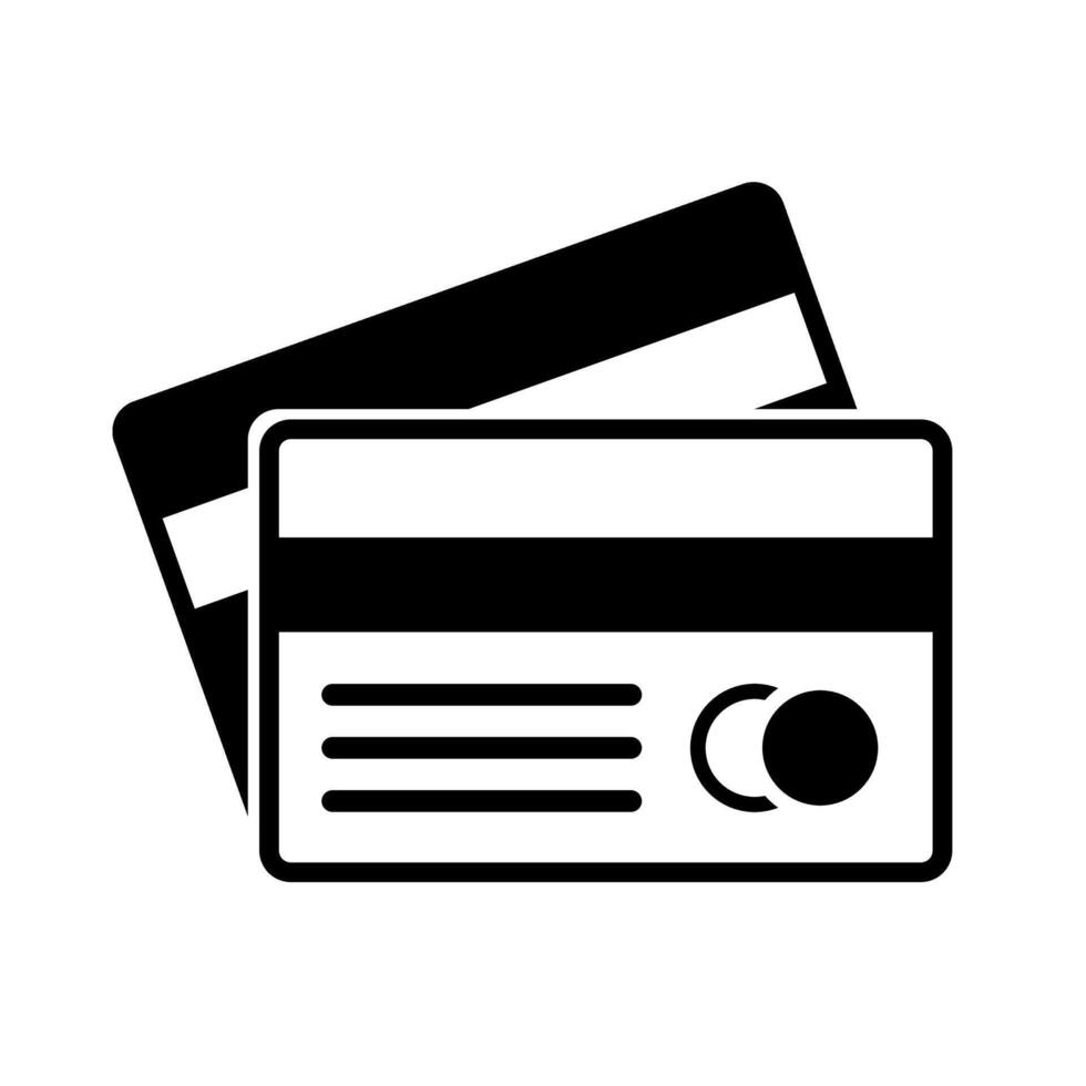 Credit card icon on white background. vector