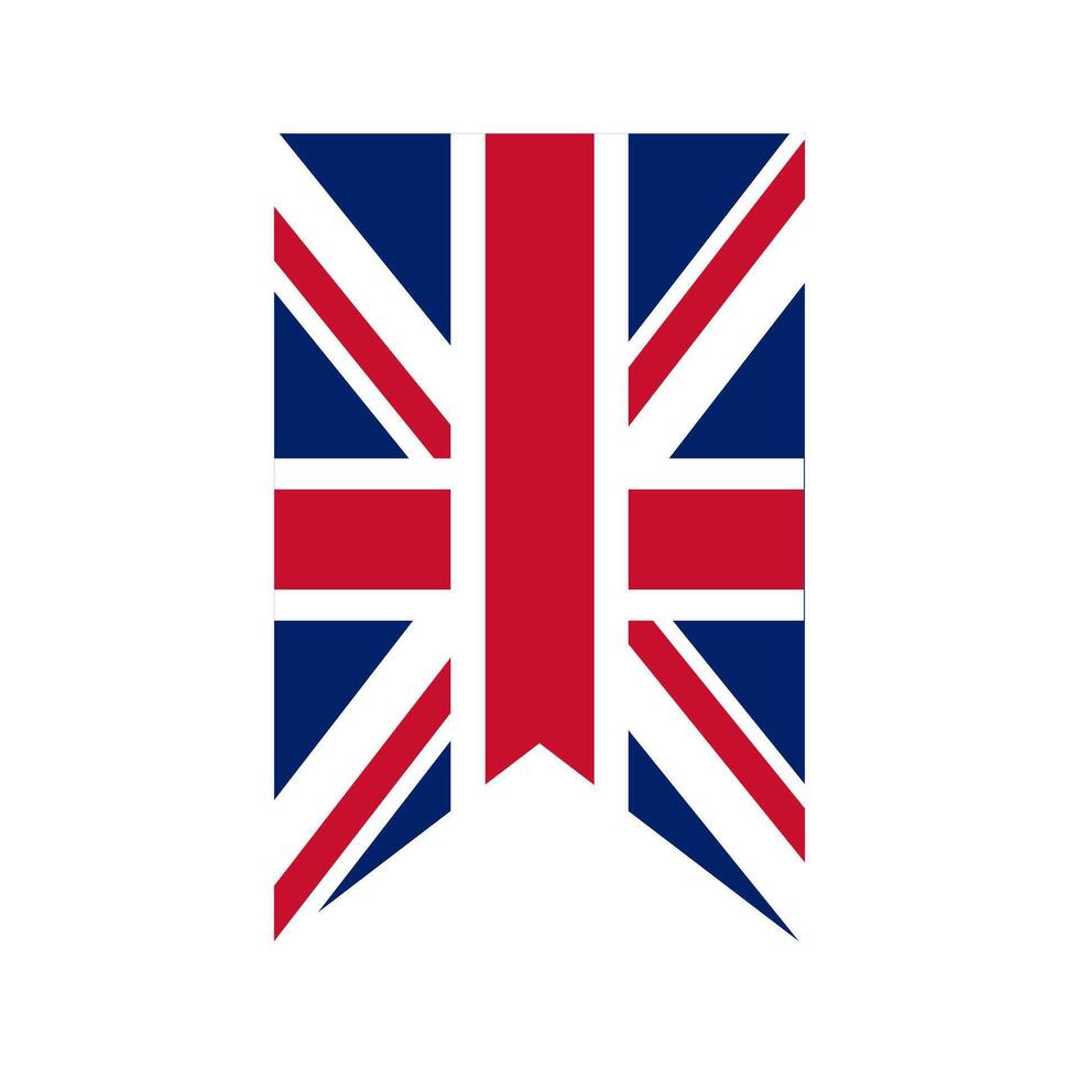 United Kingdom flag on white background. vector