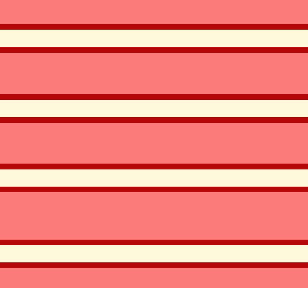 Seamless pattern of red and light yellow horizontal stripes. vector