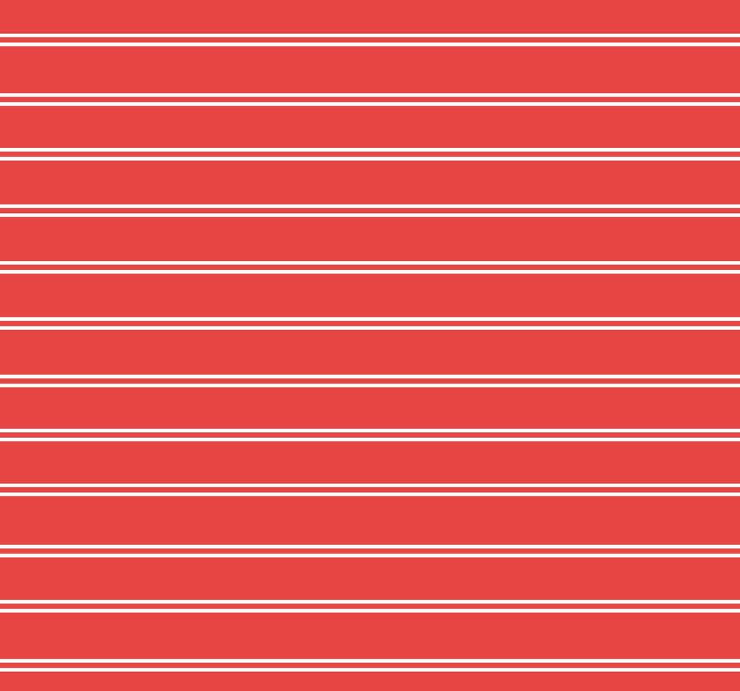 Horizontal thin white stripes on red background. vector