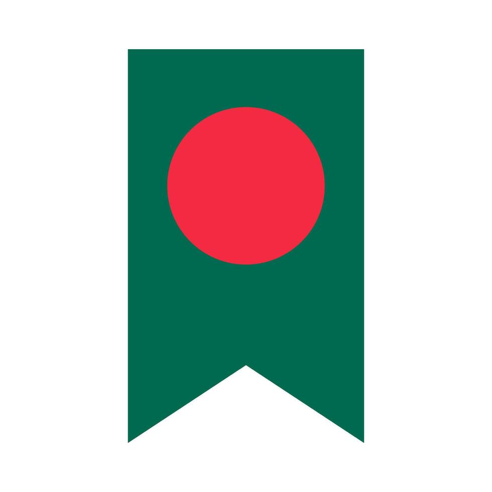 Bangladesh flag isolated on white background. vector