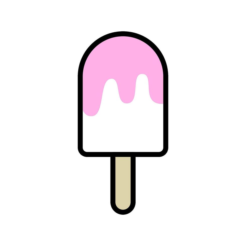 Ice cream isolated on white background. vector