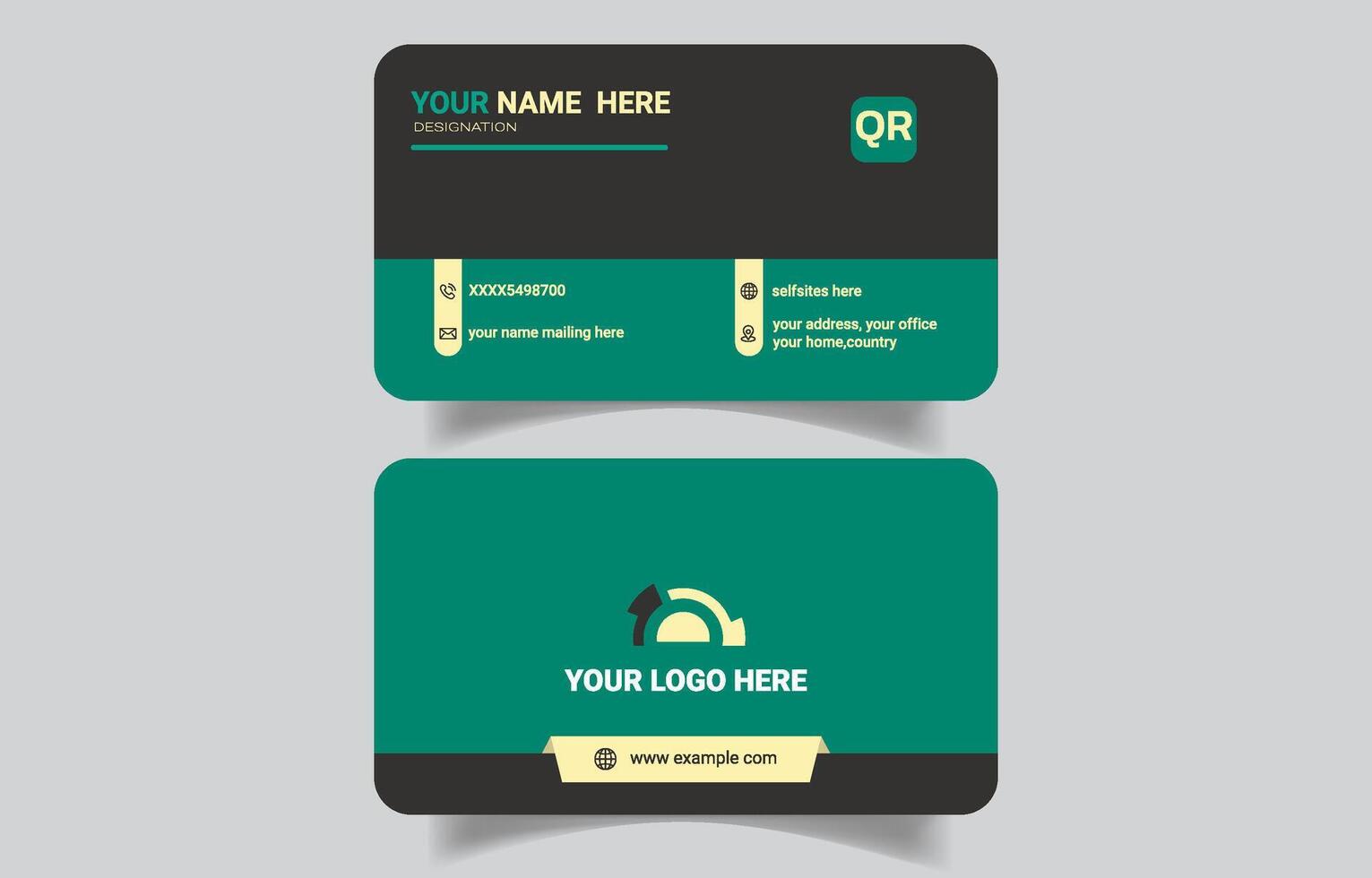Artistic Business Card Design Template vector