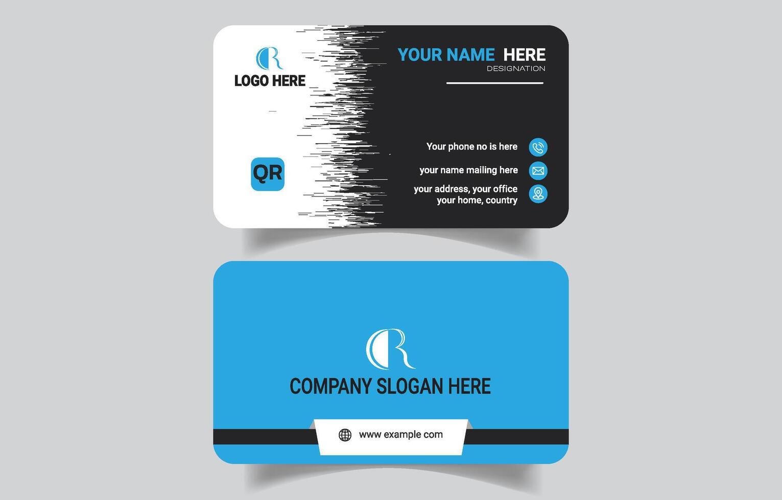 Fresh Minimal Business Card Design Template vector