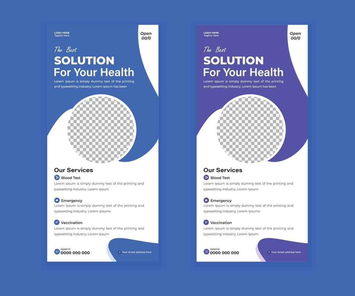 Medical Rollup Or Dl Flyer and Design Template For Your Business vector