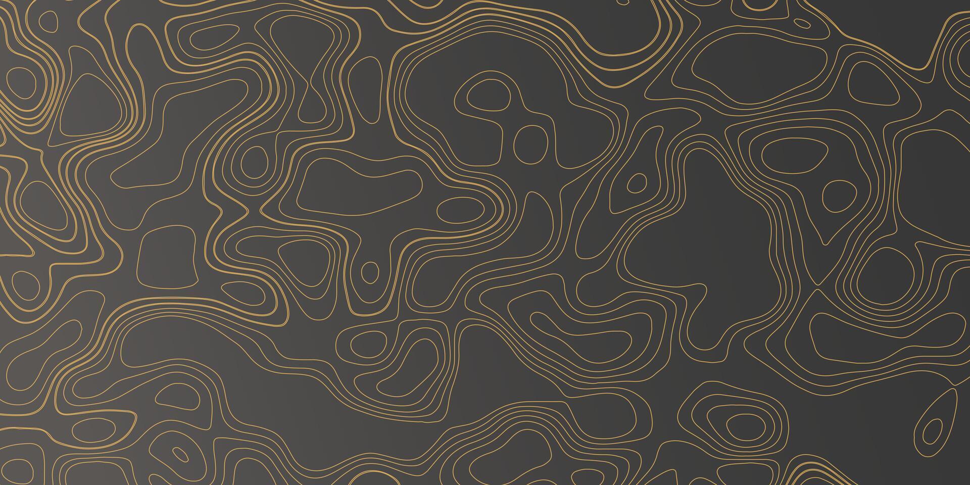 Modern abstract design featuring contour lines against a dark background vector