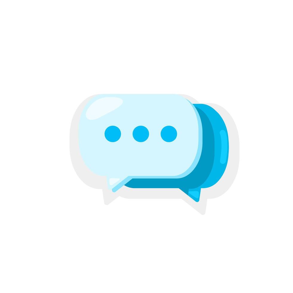 Chat Bubble Icon for Messaging and Communication Illustration Cartoon Design vector